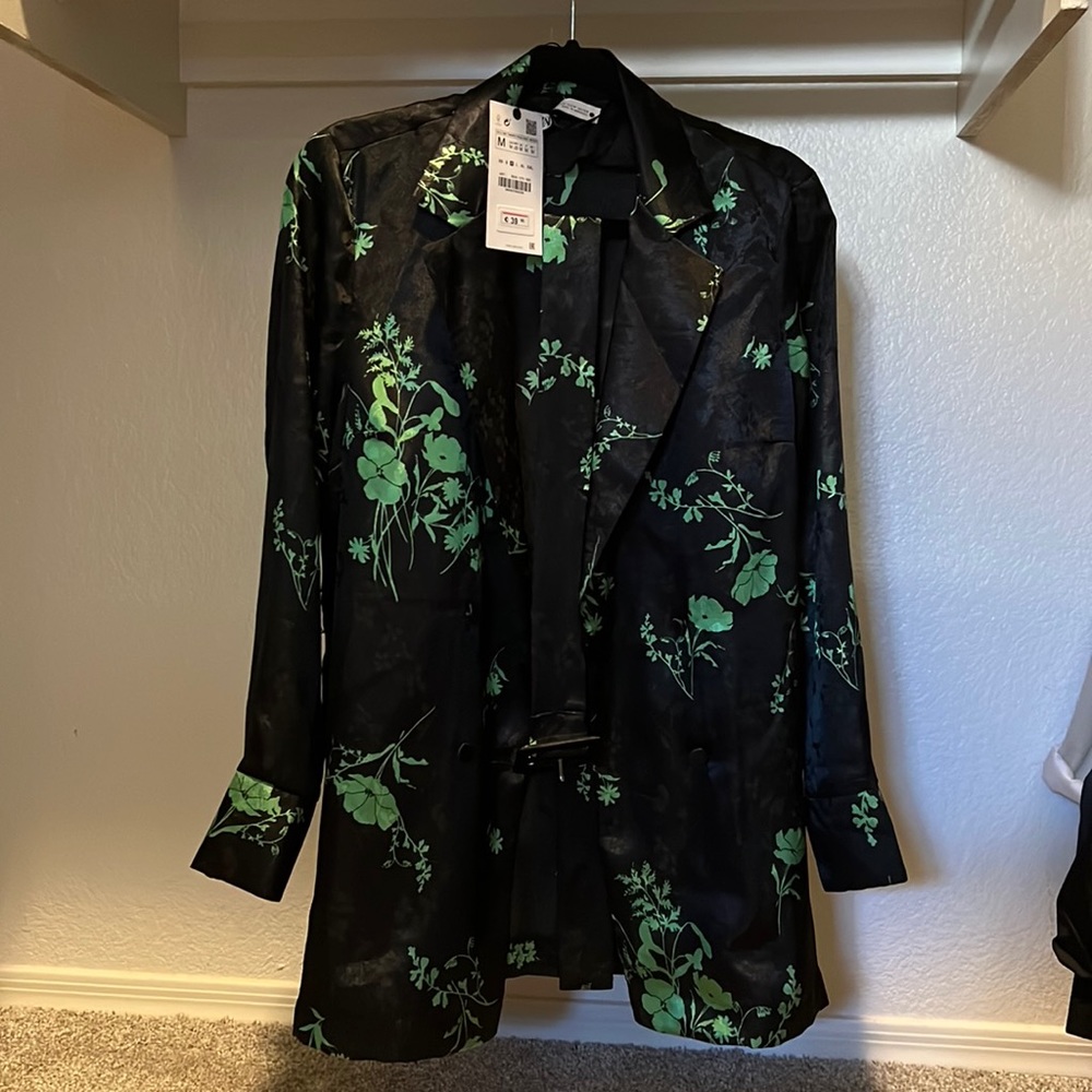 Zara Crossover Jacquard Blouse